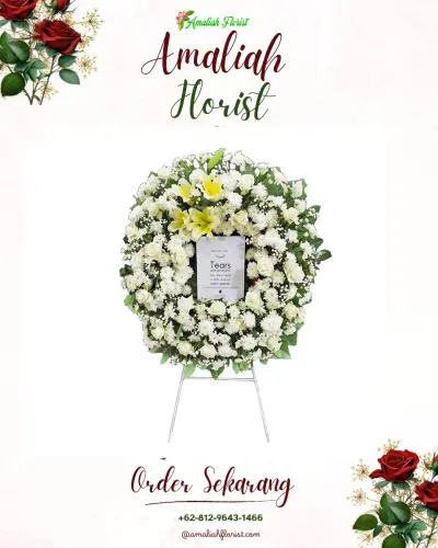 Krans Bunga Duka Cita di Jatirahayu